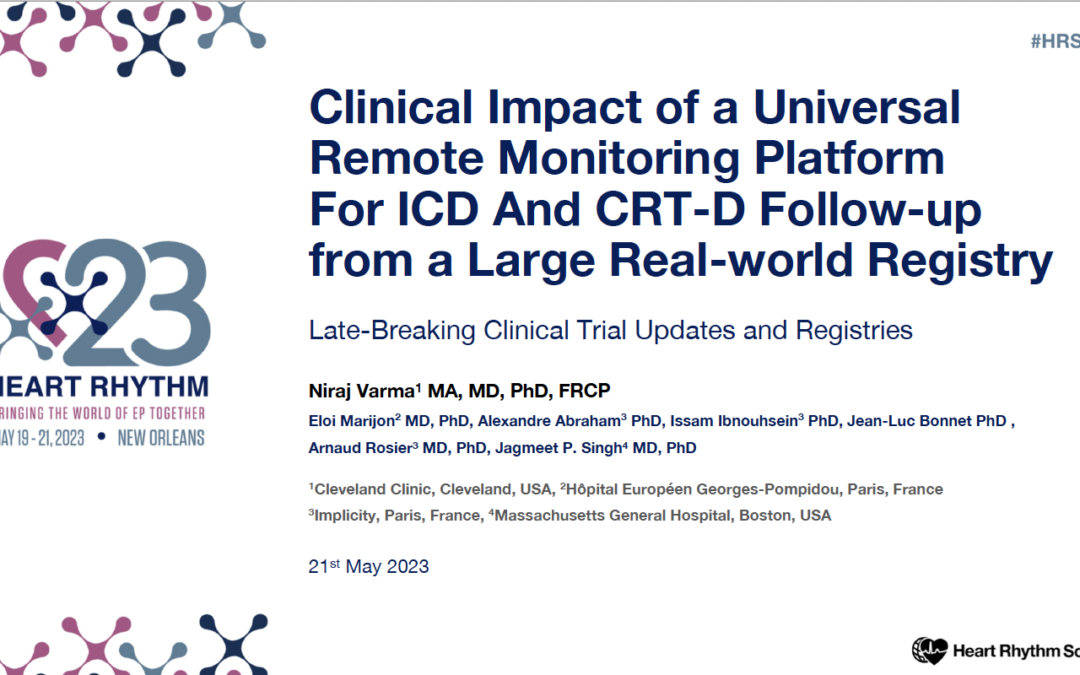 Implicity Study Presented in Late-Breaking Clinical Trial Session at Heart Rhythm 2023
